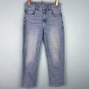 American Eagle Mom Jeans Blue Stretch 6 Short